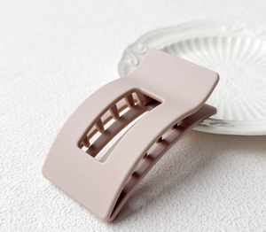 Pinzas de Pelo de Silicona Suave de 9.5cm, Diseño Rectangular Hueco, Tipo Pico de Pato, Peine, Horquilla, Pinza de Tiburón, Accesorio para el Cabello - Product Image 4