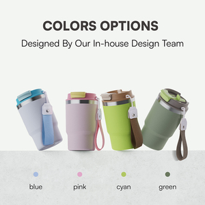 12oz 2 trong 1 nắp thép không gỉ cách điện cốc cốc cà phê với dây tùy chỉnh mẫu với dây thừng - Product Image 4