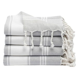 Toalla de Playa de Algodón Turco al por Mayor, Súper Suave, de Secado Rápido, Absorbente, con Rayas Tropicales y Estampado Personalizado - Product Image 1