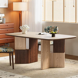 <span class=keywords><strong>Tavolo</strong></span> da Pranzo in Stile Medievale in Pietra Gialla, Set da Pranzo in <span class=keywords><strong>Legno</strong></span> di Design per Uso Domestico, <span class=keywords><strong>Tavolo</strong></span> da 6 Posti Colore <span class=keywords><strong>Noce</strong></span> - Product Image 4