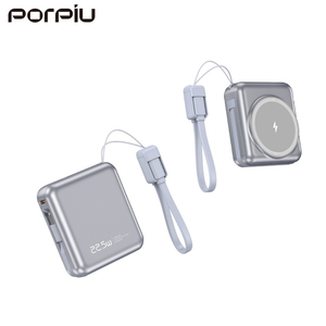 Porpiu hai chiều pd22.5w sạc nhanh không dây từ 15W ngân hàng điện hình vuông cáp hai chiều nhanh ngân hàng điện - Product Image 2