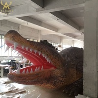 Modèle de crocodile géant gonflable pour exposition en hall d'exposition sur le thème des zoos