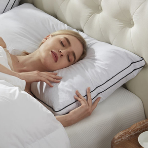 Inserts d'<span class=keywords><strong>oreiller</strong></span> Euro en coton <span class=keywords><strong>Percale</strong></span> blanche taille populaire 50x70cm duvet de canard plume motif solide <span class=keywords><strong>oreiller</strong></span> d'hôtel OEM - Product Image 5