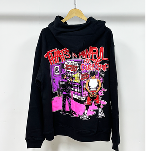 Sweat-shirt Halloween classique noir de haute qualité avec inscription « C'est beaucoup de sirop contre la toux » en avertissement, 100% coton - Product Image 1