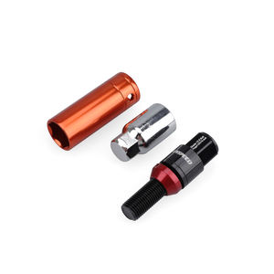 20 unidades/juego de pernos de bloqueo de cubo de rayos 6061 cubierta de aluminio tipo cono 16 + 4 tuerca de rueda perno antirrobo tuercas de rueda de coche alemán - Product Image 6