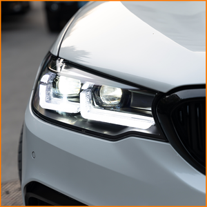Para <span class=keywords><strong>BMW</strong></span> Serie 5 G30 G38 2018-2020, Conjunto de Faros Delanteros con Proyector Láser Bi-LED Doble Estilo M3 CS, Señal de Giro Secuencial DRL - Product Image 6