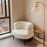 Fauteuil simple moderne en velours durable pour la maison, le bureau, le salon, la détente, la salle de bain, la chambre à coucher