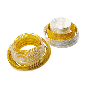 18K Gold And <b>Silver</b> Iron <b>Wire</b> Beaded Jewelry Findings 10Cm For DIY Bracelet Ring Making - Product Image 3