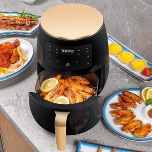 >6L 2400W 2022 Smart LCD Display Pink Custom Oil Free Electric Air Fryer Automatic Power Non-Stick Surface for Household RV Use - Product Image 2