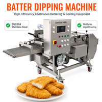 Machine à enrober les produits en panure pour l'industrie agroalimentaire : ligne de panuration pour anneaux d'oignon, bâtonnets de fromage, poulet et popcorn