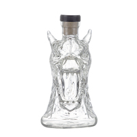Carafe en verre en forme de tête de dragon, bouteille à whisky, liqueur, pot de stockage de vin créatif pour bar à domicile, fête, vaisselle décorative