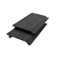 Revêtement extérieur de qualité supérieure Panneau de grain de bois Mur extérieur Panneau mural en bois composite Panneau mural intérieur en bois composite GRIS FONCÉ
