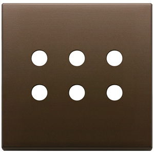 3Mx6 BS <b>Round</b> Dark Bronze <b>Brushed</b> Plate 9.5 In Length 1.4 In Height Wall Switch Cover - Product Image 1