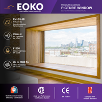 Fenêtre architecturale grande et économe en énergie EOKO, certifiée AS2047, en aluminium, pour balcon et fenêtre de vue