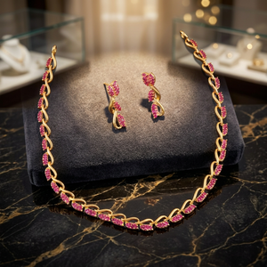 Fancy Collection High Quality Gold Plated Kundan Imitation Pearl Necklace Earring <b>Set</b> Women's Wedding Jewelry Classic Geometric - Product Image 2