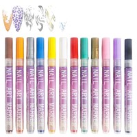 Soododo – Nouveau stylo marqueur acrylique non effaçable de 0,7 mm pour nail art, peinture DIY et décoration, idéal pour les exportations