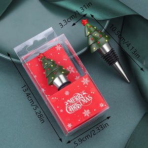 Christmas Tree Bottle <b>Stopper</b> Zinc Alloy <b>Wine</b> <b>Stopper</b> Holiday Gift Decorative Christmas Theme - Product Image 2