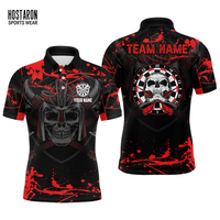 HOSTARON Uniforme de compétition de conception personnalisée 100% polyester séchage rapide sublimation polo t Shirt homme chemises à fléchettes