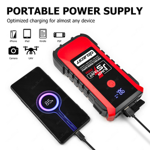 Автомобильный аккумулятор бустер Power Bank зарядное устройство литиевая аккумуляторная батарея 16000 мАч портативный автомобильный шинный воздушный насос пусковое устройство - Product Image 5