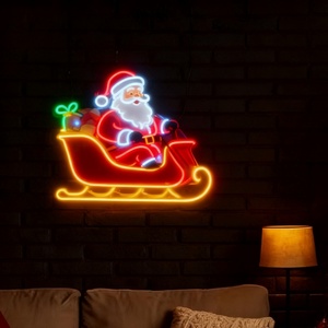 Buon natale insegna al Neon dimmerabile LED luci al Neon per il nuovo anno natale decorazione della parete del mercato del negozio di casa - Product Image 1