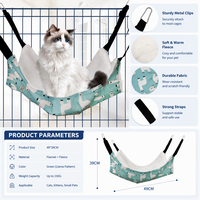 Hamac pour chat en polaire réglable pour cage, lit suspendu doux et chaud pour chats, chatons et petits animaux
