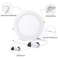 Dalle LED Encastrable Ultra-Fine 4 Pouces 6W Corps Aluminium avec Ouverture 105mm D120mm