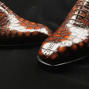 Лидер продаж 2023, мужские крокодиловые туфли, мужская обувь оптом, офисная обувь крокодиловой кожи для мужчин, модная классическая обувь для мужчин