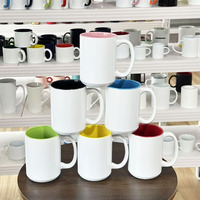 Lot de tasses à café en céramique bicolores personnalisées de 15 oz – Fournitures commerciales, vente en gros, achats en vrac, offres groupées, articles en stock