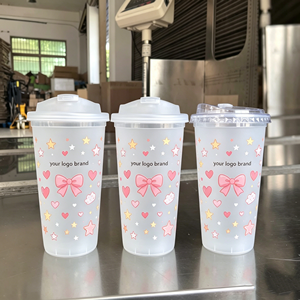 Pellicola sigillante per coperchi di tazze <span class=keywords><strong>da</strong></span> bubble tea <span class=keywords><strong>da</strong></span> 20oz, 24oz, 9oz, tazze in plastica per tè, latte di soia, caffè freddo e bubble tea in PP - Product Image 1
