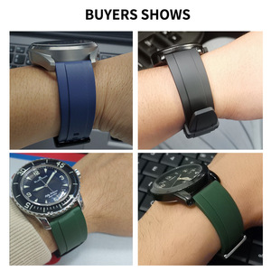 Bracelet en caoutchouc pour <span class=keywords><strong>montre</strong></span> connectée Omega <span class=keywords><strong>Swatch</strong></span>, bracelet incurvé à dégagement rapide, accessoires de <span class=keywords><strong>montre</strong></span> 20/22/24mm - Product Image 5