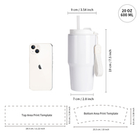 Cadeaux personnalisés en acier inoxydable, tasse à café isotherme à double paroi de 20 oz avec couvercle portable pour la fête des mères