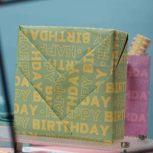 Papel de Regalo de Cumpleaños de Macaron Colorido Desechable al por Mayor, Rollo de Papel de Arte de 80 g/m², 43*300 cm, Embalaje de Regalo Personalizado de Lujo - Product Image 5