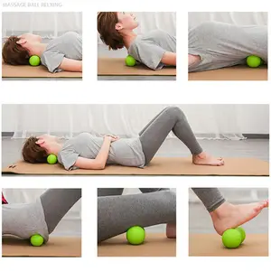 Eco Friendly Silica Gel Big Peanut Massage Ball For Muscle Relaxation Yoga Exercise Color Customized