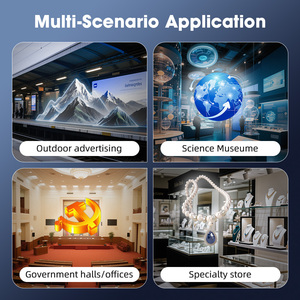 Máy chiếu quảng cáo LED ngoài trời 3D hai mặt, màn hình trong suốt, quạt hologram 3D, hoạt động thương mại - Product Image 6