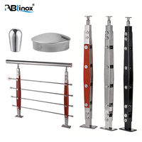 Système de balustrade moderne en acier inoxydable 304 316 pour escalier, balcon, piscine, avec poteaux carrés et câbles