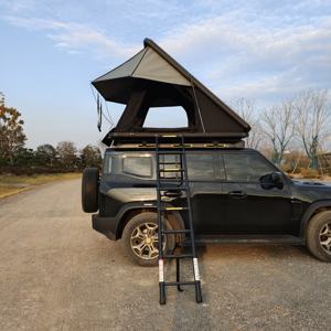 Tente de toit de voiture pour 2-3 personnes, <span class=keywords><strong>camping</strong></span> en plein air, Australie, coque rigide en aluminium triangulaire, quatre saisons, imperméable, vente en gros - Product Image 2
