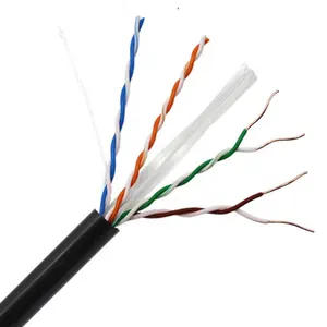1000ft drum 23awg 4pr copper conductor single PE jacket utp cat6 outdoor cable 305m