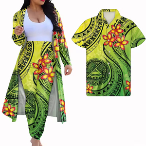 Fabriqué en usine Long Manteau Leggings <span class=keywords><strong>Costume</strong></span> Polynésien Samoa Vêtements Femmes Cape Pantalon <span class=keywords><strong>Costume</strong></span> <span class=keywords><strong>Avec</strong></span> Hommes Chemise Couple Correspondant - Product Image 5