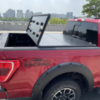 KSCAUTO Couverture rigide de tonneau de pick-up de lit de camion à trois volets pour Toyota Hilux 2015-2023