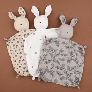 Muslinlife Manta de Dormir para Bebé Hecha a Mano 100% Algodón Orgánico, Diseño de Conejo de Dibujos Animados, Manta de Seguridad Colorida para <span class=keywords><strong>Cuna</strong></span> de Recién Nacido - Product Image 3