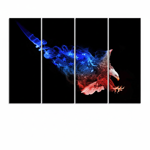 Modern Patriotic Printed <b>Canvas</b> Artwork: Elegant, Flat <b>Wall</b> Decor,SET OF 4 <b>CANVAS</b> - Product Image 2