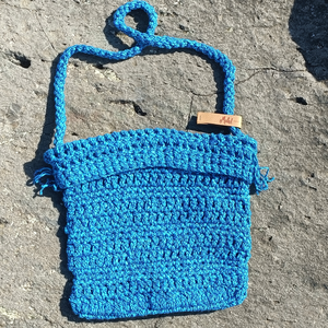 Borsa Mohi all'uncinetto Vernazza 22x22 cm, tinta unita, stile bohémien, borsa tote per uso quotidiano - Product Image 1