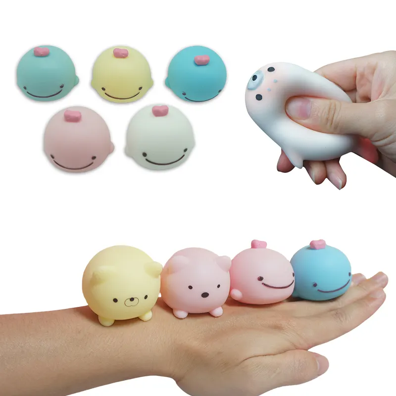 Mochi 질퍽한 장난감 파티 호의 선물 미니 스트레치 카와이 동물 스트레스 해소 장난감