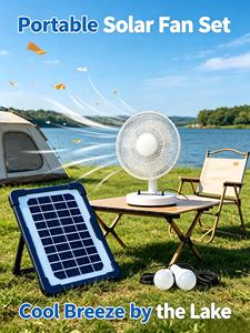 Ventilateur de table solaire rechargeable avec batterie rechargeable, mini ventilateur USB sur pied, livraison gratuite, retour et remplacement - Product Image 4
