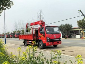 Grue montée sur camion Shacman 6,3 tonnes à bras droit pour le levage d'engins, le transport de marchandises <span class=keywords><strong>et</strong></span> la manutention de matériaux sur routes montagneuses - Product Image 2
