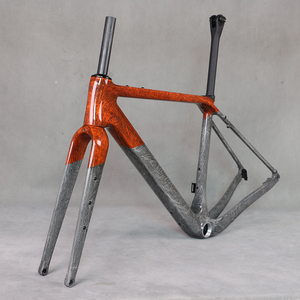 Ice Crack Paint GR048 Fibra de carbono T1000 T4 700X50C Frameset Cable oculto completo Freno de disco Gravel Bike Road Bicycle Part Carbon - Product Image 2