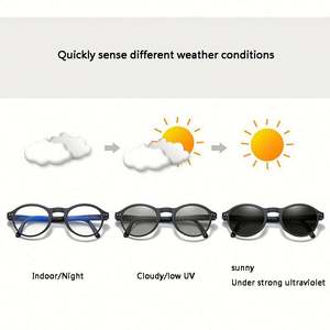 Gafas de Sol Unisex Personalizadas para Exteriores con Lentes Fotocromáticas Plegables, Anti Luz Azul, para Computadora - Product Image 5