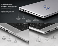 Ordinateur portable en métal personnalisé OEM ODM, 14 pouces, alliage d'aluminium, fabricant de PC portable, logo personnalisé, RAM SSD IPS, UE, domicile, bureau