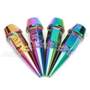 8 pièces de capuchons de valve à tige longue colorés en métal anti-poussière pour voiture, vélo, moto et accessoires automobiles - Product Image 5