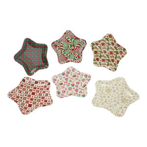 Bandeja de Melamina en Forma de Estrella con Decoraciones Navideñas Surtidas 32x32cm - Product Image 1